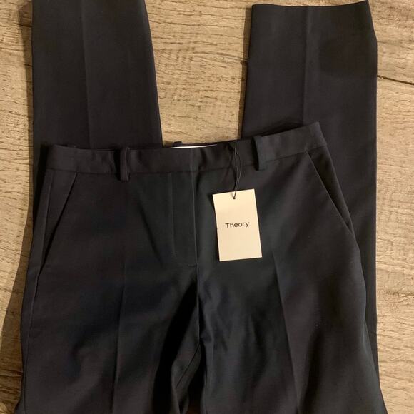 Theory Double Stretch Tailored Trousers in Deep Royal- 2,10 - Picture 5 of 11